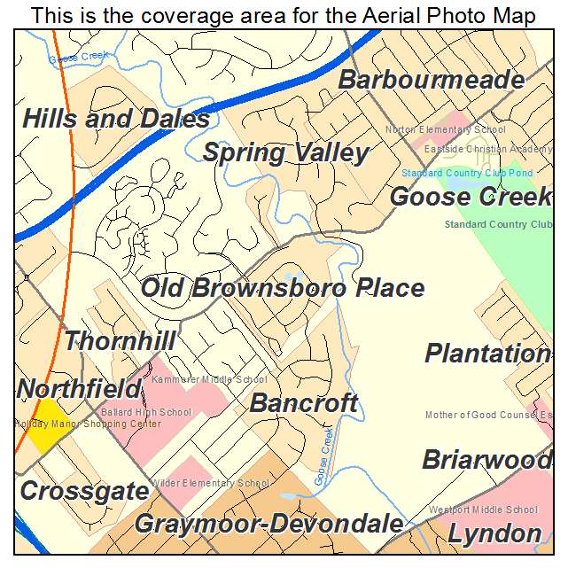Old Brownsboro Place, KY location map 
