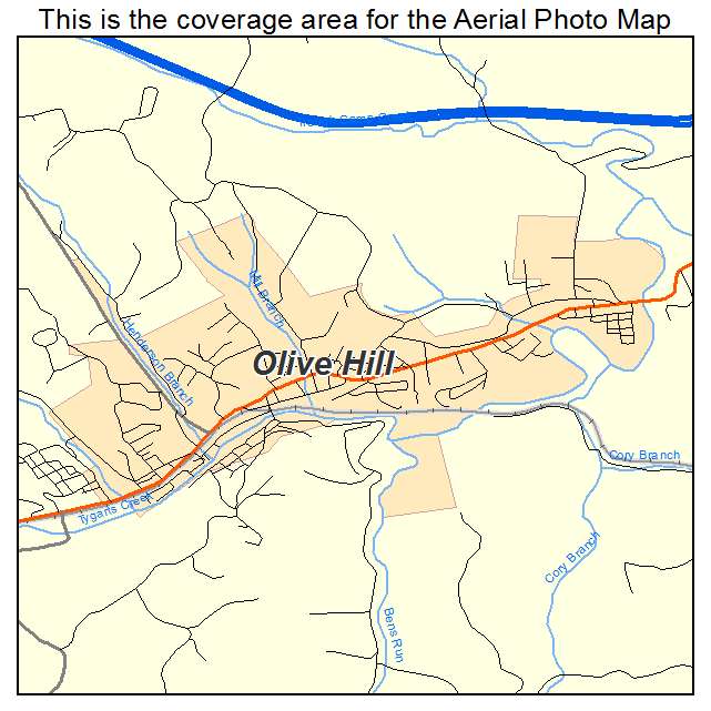 Olive Hill, KY location map 