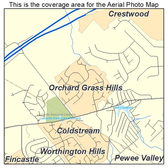 Orchard Grass Hills, KY location map 