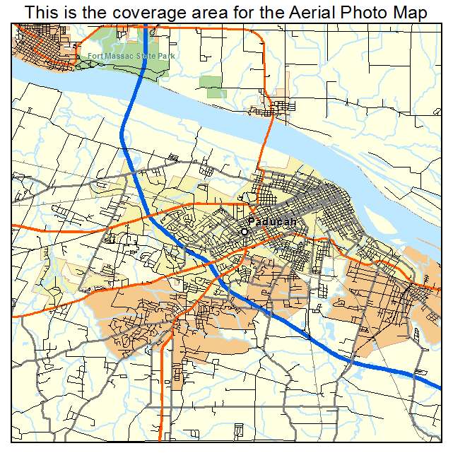 Paducah, KY location map 