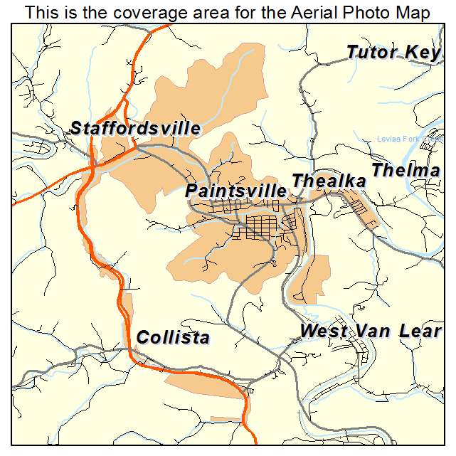 Paintsville, KY location map 