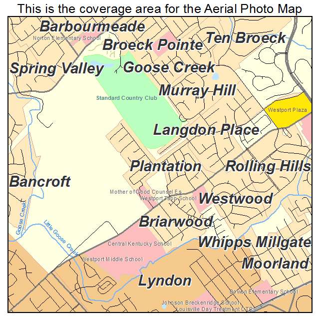 Plantation, KY location map 