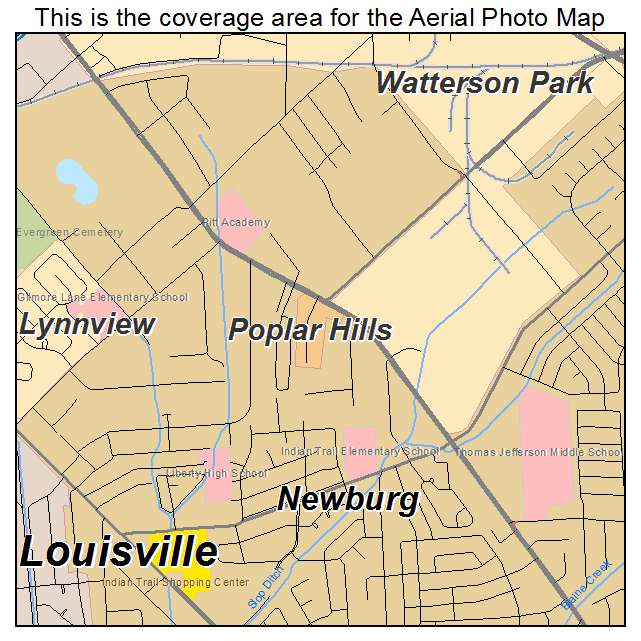 Poplar Hills, KY location map 