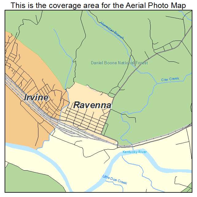Ravenna, KY location map 