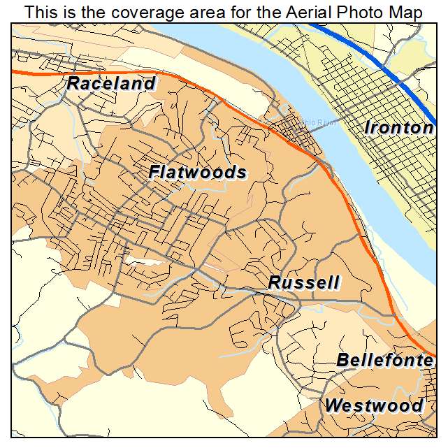 Russell, KY location map 