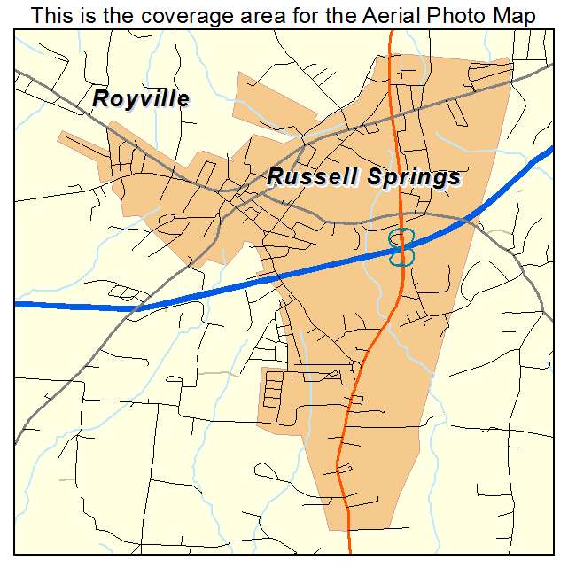 Russell Springs, KY location map 