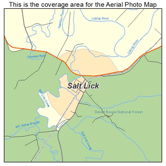 Salt Lick, KY location map 