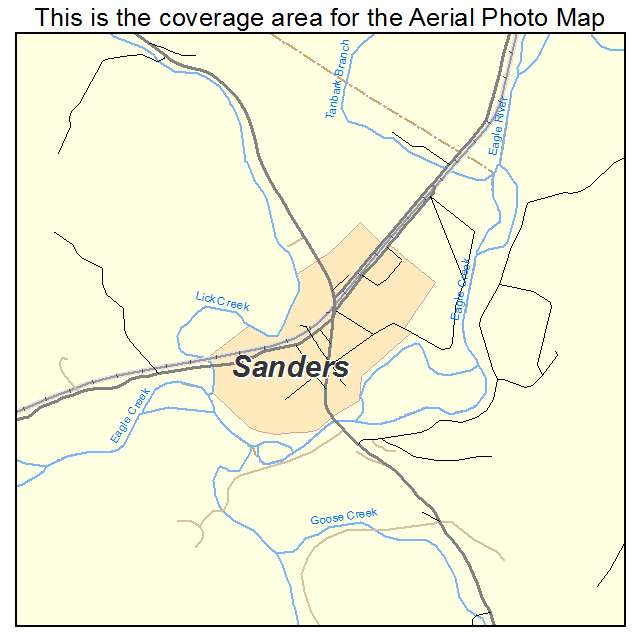 Sanders, KY location map 