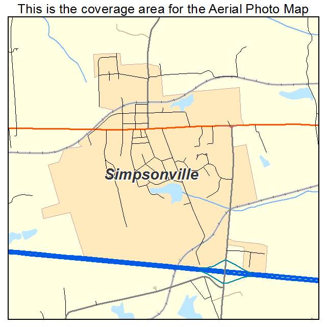Simpsonville, KY location map 