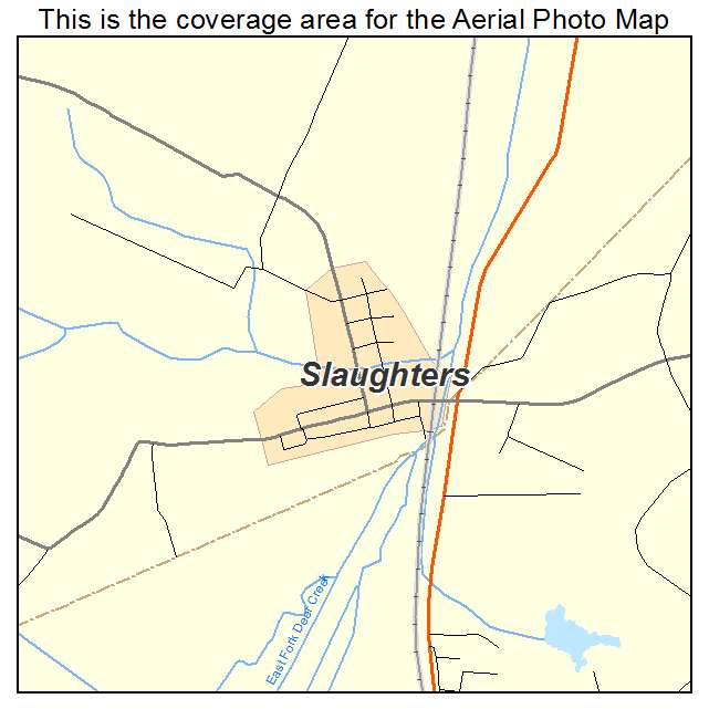 Slaughters, KY location map 