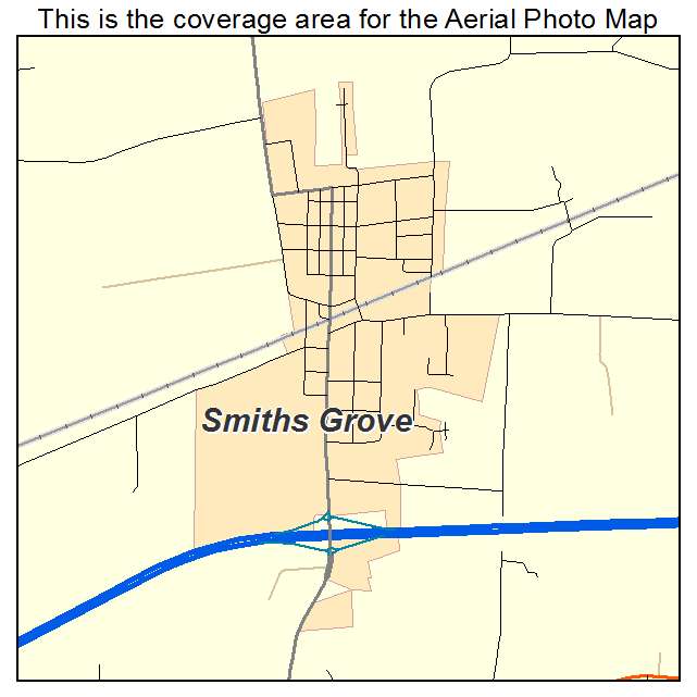 Aerial Photography Map of Smiths Grove, KY Kentucky