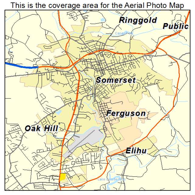 Somerset, KY location map 