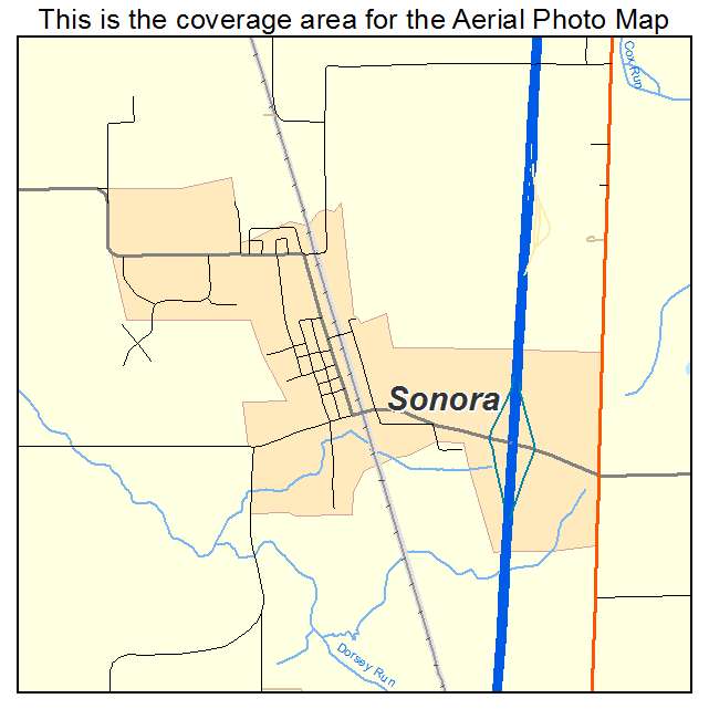 Aerial Photography Map of Sonora, KY Kentucky