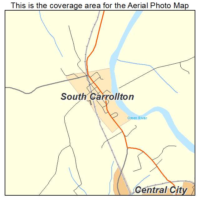 South Carrollton, KY location map 