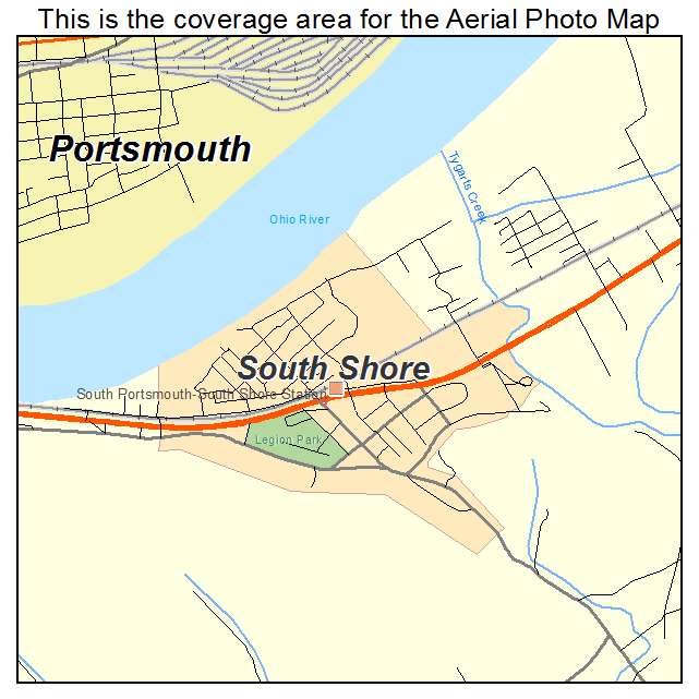 South Shore, KY location map 