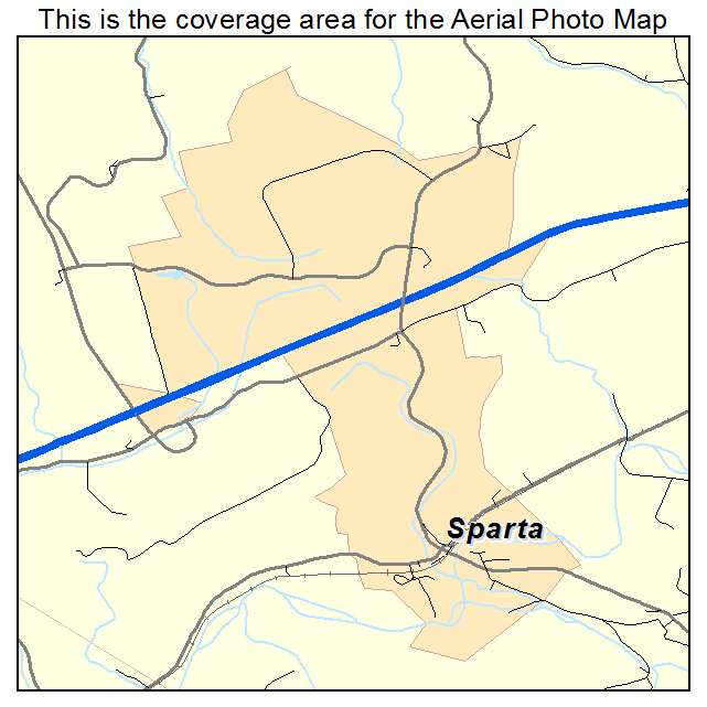 Aerial Photography Map of Sparta, KY Kentucky