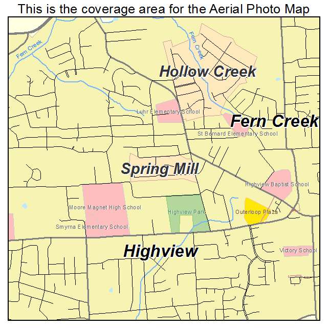 Spring Mill, KY location map 