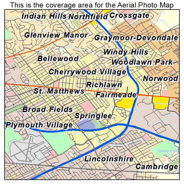 St Matthews, KY location map 