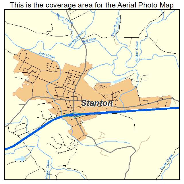 Stanton, KY location map 