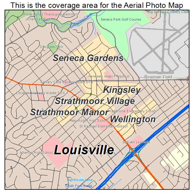 Strathmoor Village, KY location map 