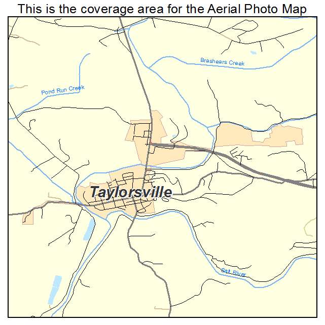 Taylorsville, KY location map 