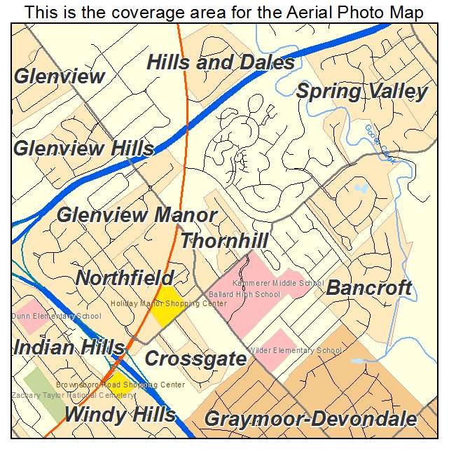 Thornhill, KY location map 