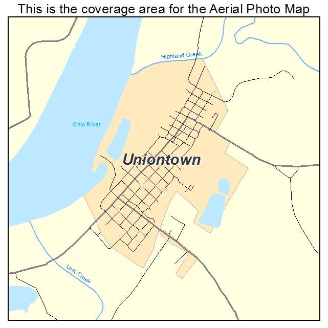 Uniontown, KY location map 