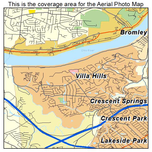 Villa Hills, KY location map 