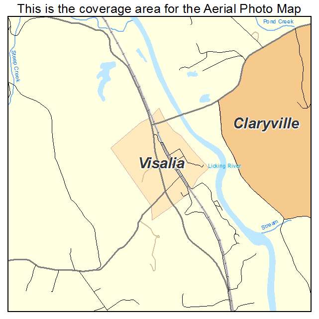 Visalia, KY location map 