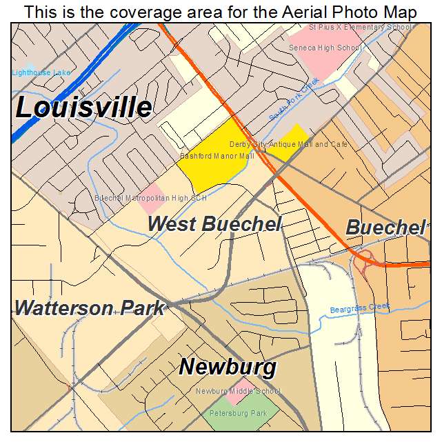 West Buechel, KY location map 