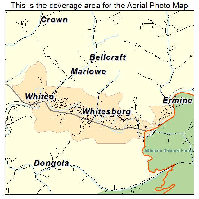 Whitesburg, KY location map 
