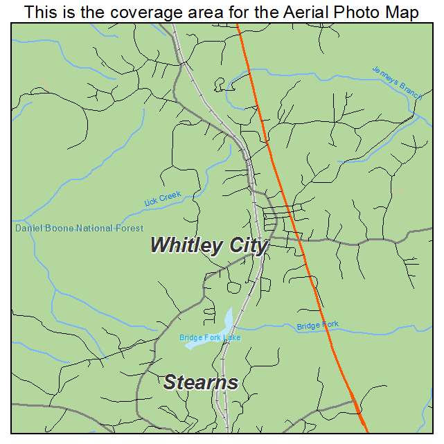 Whitley City, KY location map 