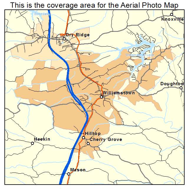 Williamstown, KY location map 