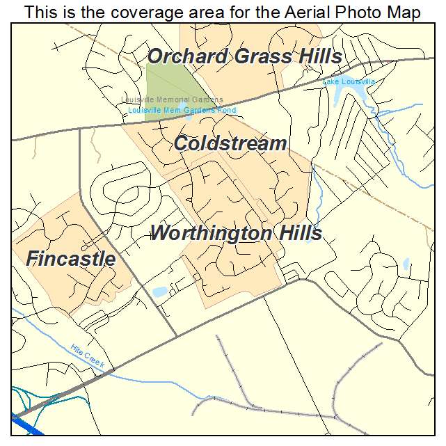 Worthington Hills, KY location map 