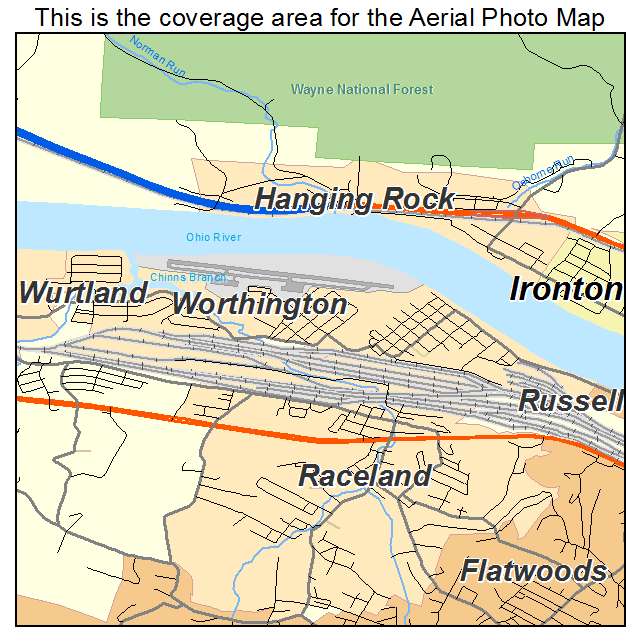 Worthington, KY location map 