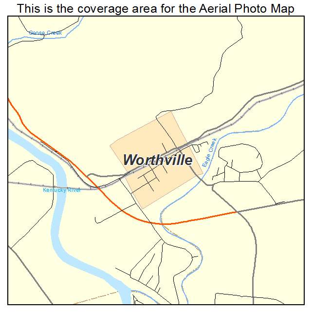 Worthville, KY location map 