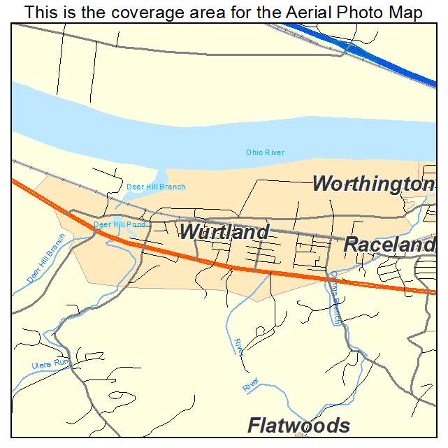 Wurtland, KY location map 