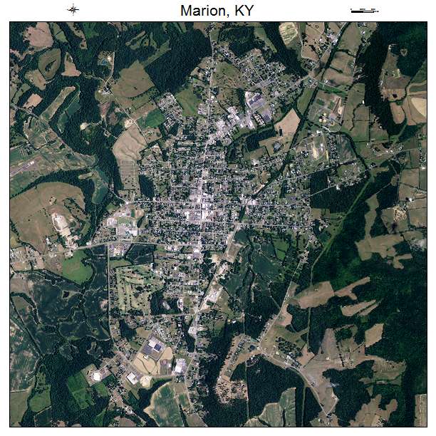 Marion, KY air photo map