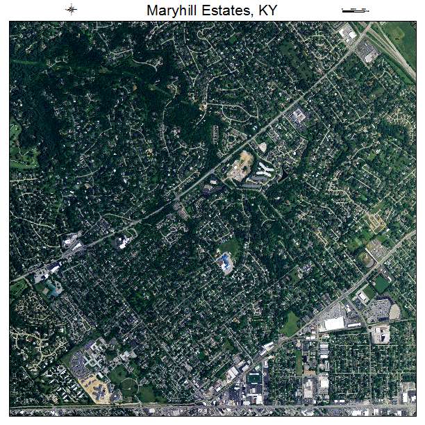 Maryhill Estates, KY air photo map