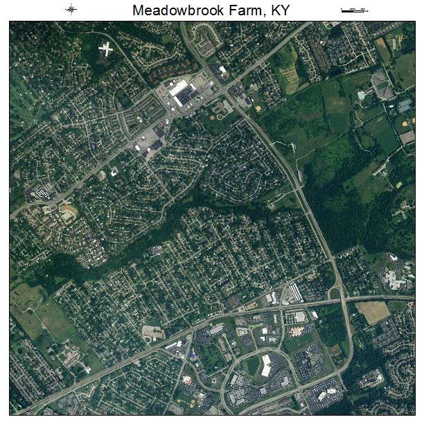 Meadowbrook Farm, KY air photo map