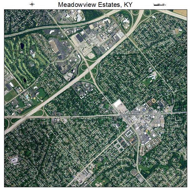 Meadowview Estates, KY air photo map