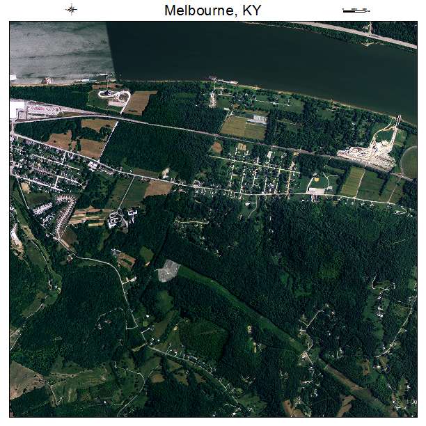 Melbourne, KY air photo map