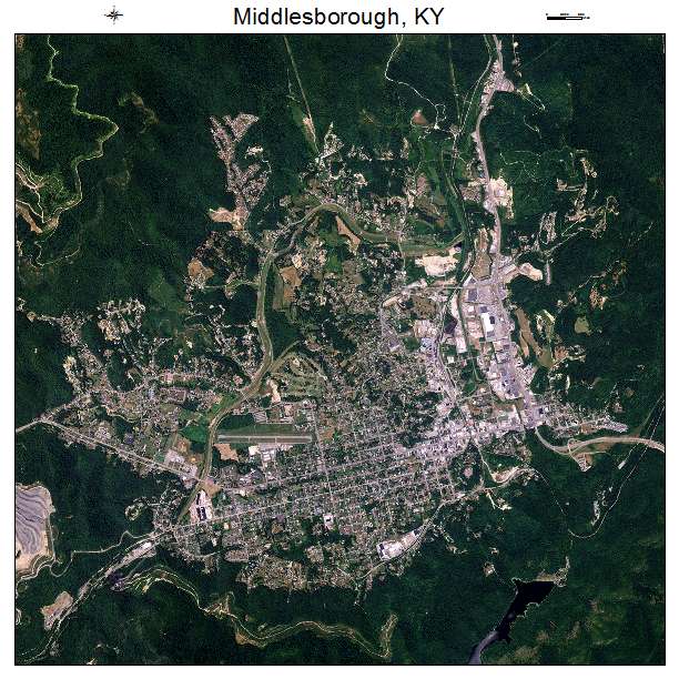 Middlesborough, KY air photo map