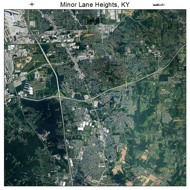 Minor Lane Heights, KY air photo map