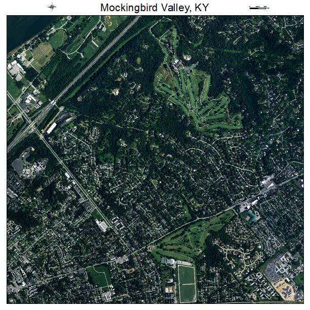 Mockingbird Valley, KY air photo map