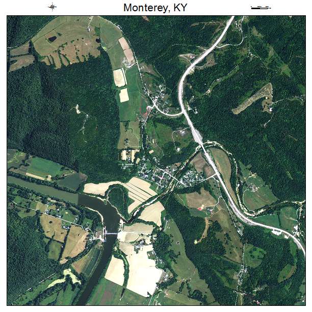 Monterey, KY air photo map