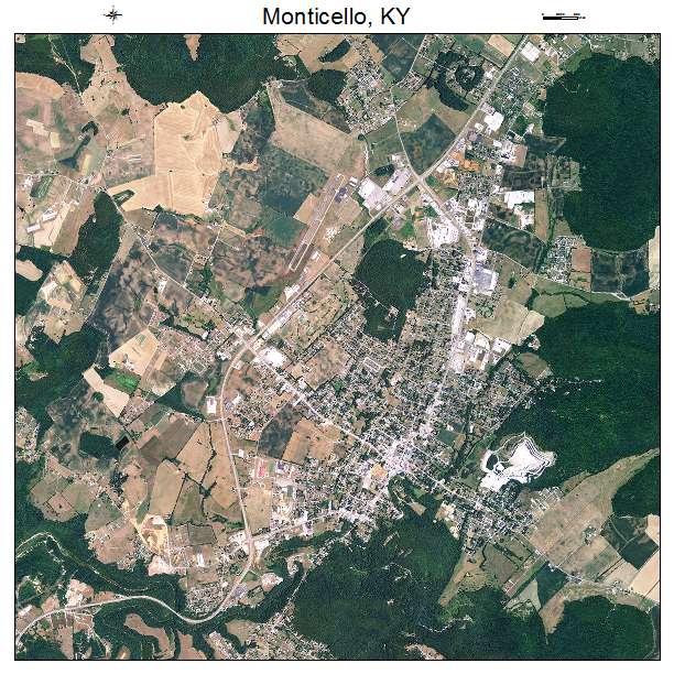Monticello, KY air photo map