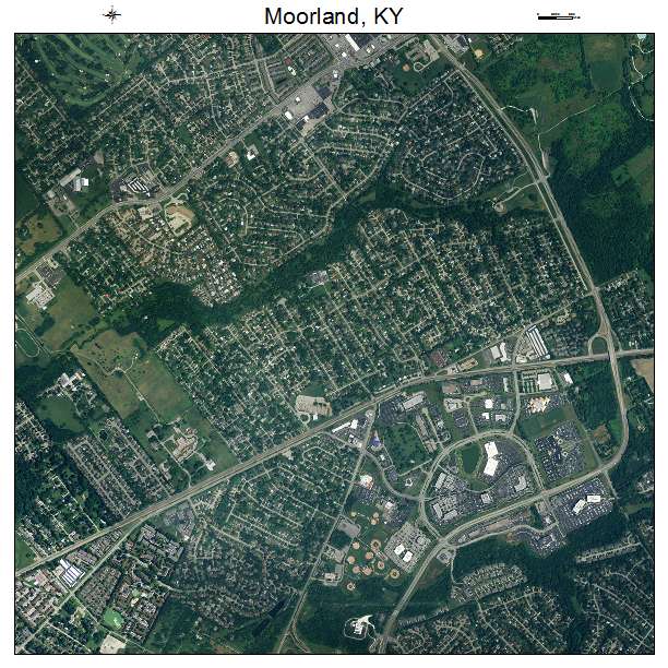 Moorland, KY air photo map