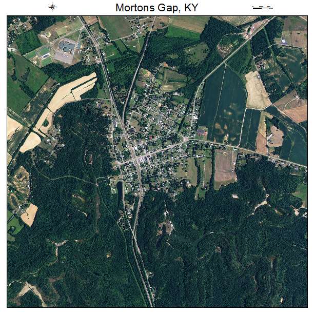 Mortons Gap, KY air photo map