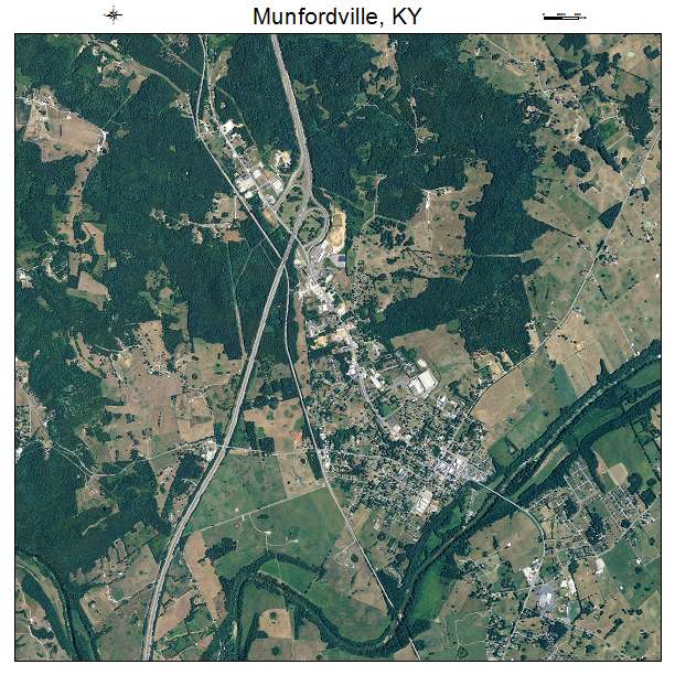 Munfordville, KY air photo map